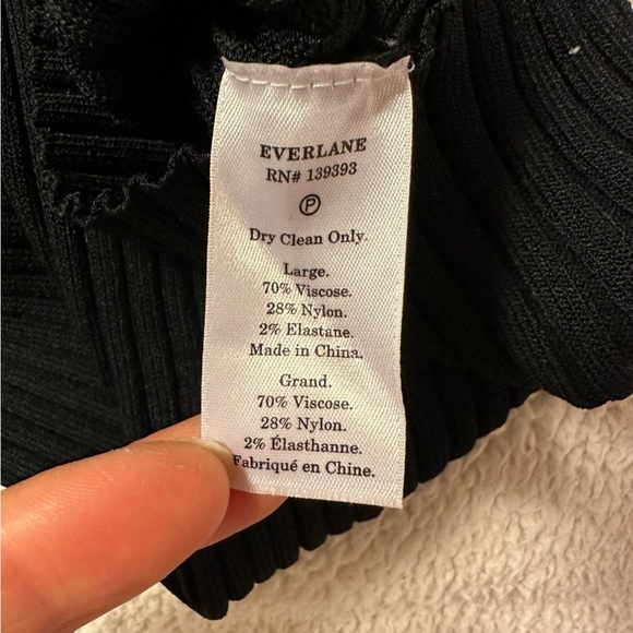 Everlane Black The E2 Ribbed Tank Midi Dress Sleeveless - Picture 10 of 14